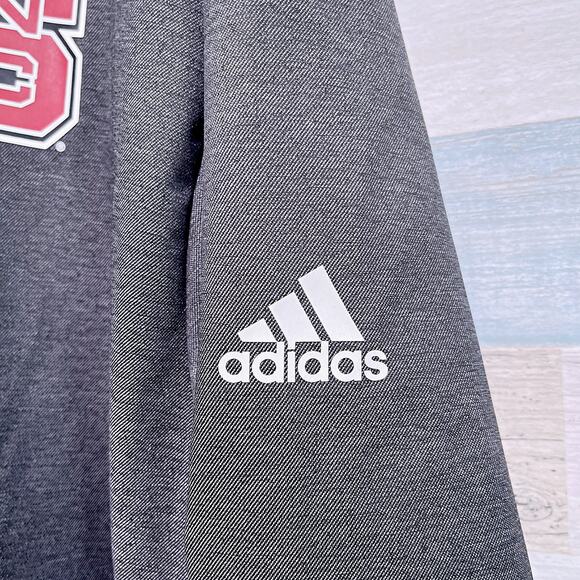 NC State Wolfpack On-Field Parka Jacket Gray Hooded Insulated Mens XLT XL Tall - Picture 4 of 9